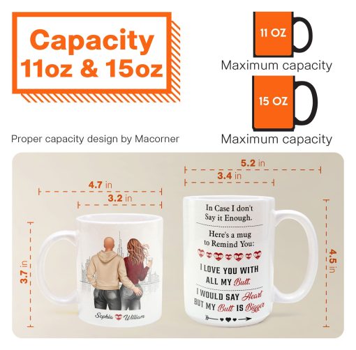 A Reminder Mug I Love You With All My Butt - Personalized Mug - Image 6