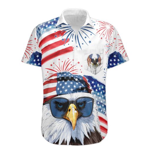 American Dad Grandpa Papa Patriotic - Personalized Back Printed Hawaiian Shirt - Image 3