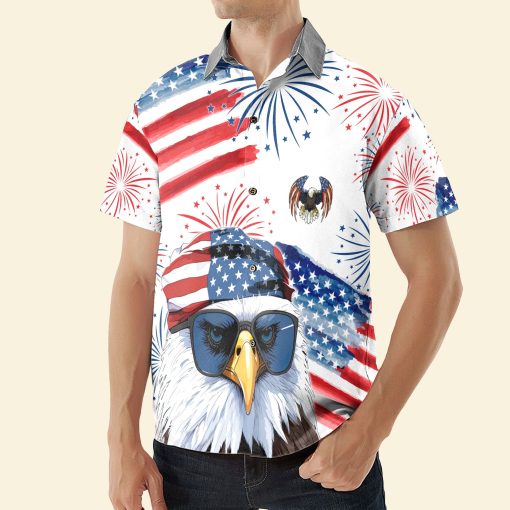 American Dad Grandpa Papa Patriotic - Personalized Back Printed Hawaiian Shirt - Image 5