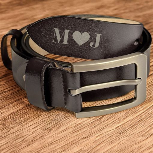 Anniversary Gift Secret Message For Him - Personalized Engraved Leather Belt - Image 2