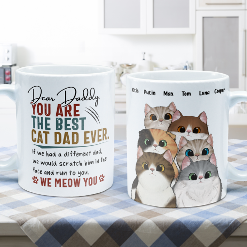 Best Cat Dad Ever - Personalized Mug - Birthday, Funny Gift For Cat Mom, Cat Dad, Cat Lovers - Image 5