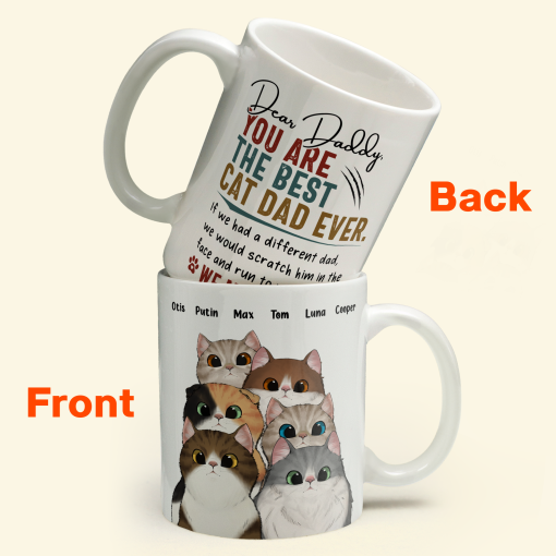Best Cat Dad Ever - Personalized Mug - Birthday, Funny Gift For Cat Mom, Cat Dad, Cat Lovers - Image 2