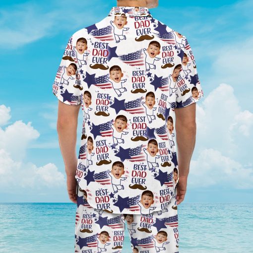 Best Dad Ever - Personalized Photo Hawaiian Set - Image 3