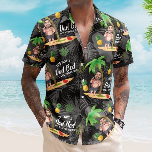 It's Not A Dad Bod It's A Father Figure - Personalized Photo Hawaiian Shirt - Image 2