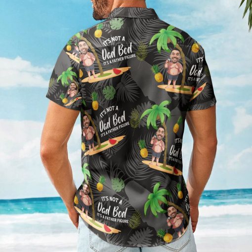 It's Not A Dad Bod It's A Father Figure - Personalized Photo Hawaiian Shirt - Image 4