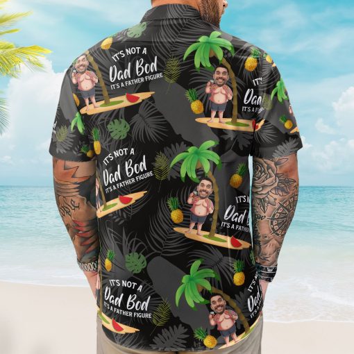 It's Not A Dad Bod It's A Father Figure - Personalized Photo Hawaiian Shirt - Image 6