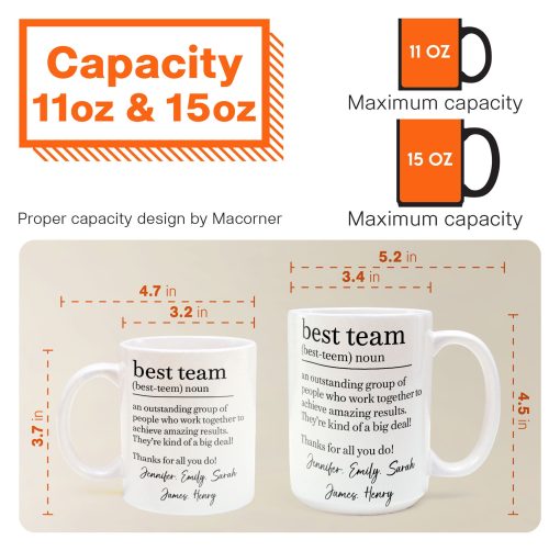 Best Team - Coworker Appreciation Thank You Gifts For Employee - Personalized Mug - Image 7