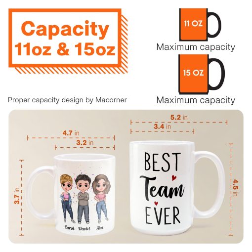 Best Team Ever - Personalized Mug - Birthday, Christmas Gift For Colleagues - Image 7