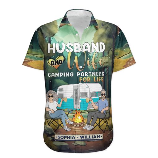 Camping Partners For Life - Personalized Hawaiian Shirt - Image 2