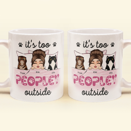 Cat Mom Inside - Personalized Mug - Birthday Gift For Cat Mom, Cat Lover, Fur Mama