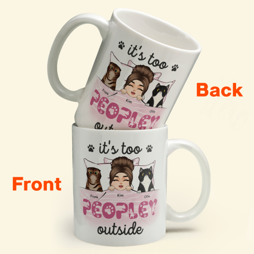 Cat Mom Inside - Personalized Mug - Birthday Gift For Cat Mom, Cat Lover, Fur Mama - Image 2