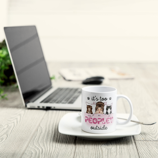 Cat Mom Inside - Personalized Mug - Birthday Gift For Cat Mom, Cat Lover, Fur Mama - Image 3