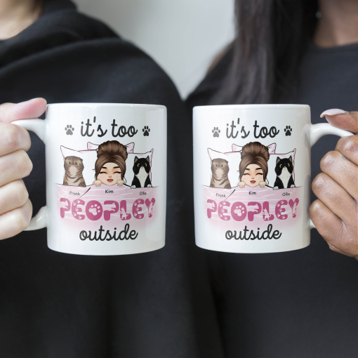 Cat Mom Inside - Personalized Mug - Birthday Gift For Cat Mom, Cat Lover, Fur Mama - Image 4