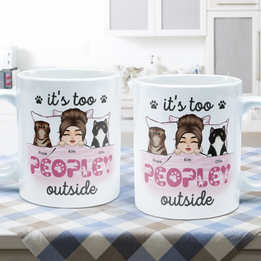 Cat Mom Inside - Personalized Mug - Birthday Gift For Cat Mom, Cat Lover, Fur Mama - Image 5
