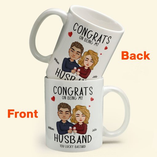 Congrats On Being My Husband - Personalized Mug - Image 7