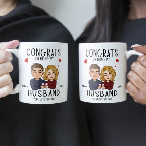 Congrats On Being My Husband - Personalized Mug - Image 6