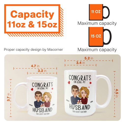 Congrats On Being My Husband - Personalized Mug - Image 8