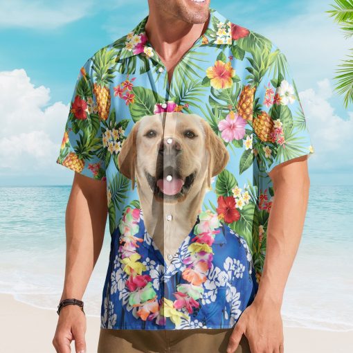 Custom Big Face Funny Photo Summer For Pet Lovers - Custom Photo Hawaiian Shirts - Image 2