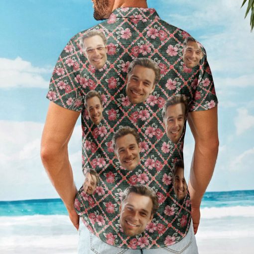 Custom Face Funny Photo For Family, Friends, Pet Lovers - Custom Photo Hawaiian Shirt - Image 2
