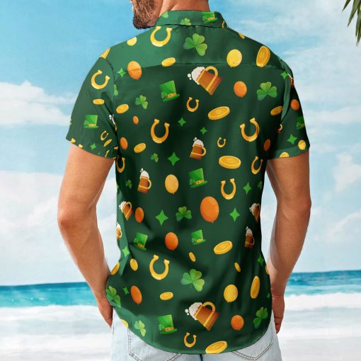 Custom Pet Face St Patrick's Day For Dog Lovers, Cat Lovers - Personalized Photo Hawaiian Shirt - Image 4