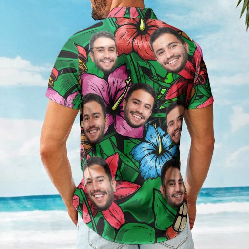 Custom Photo Funny Pet Family Friends Tiki Bar - Custom Photo Hawaiian Shirts - Image 4