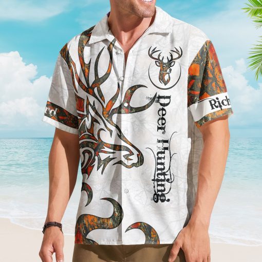 Deer Hunting Camo Realtree Custom Name Tactical Aloha Shirts - Custom Hawaiian Shirts - Image 3