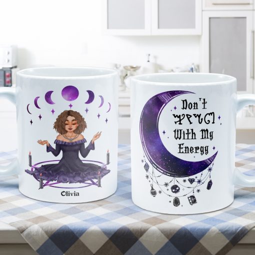 Don't Fu*k With My Energy Moon Witchy - Personalized Mug - Image 5