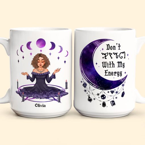 Don't Fu*k With My Energy Moon Witchy - Personalized Mug - Image 6
