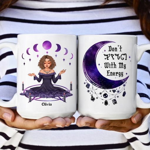 Don't Fu*k With My Energy Moon Witchy - Personalized Mug - Image 7