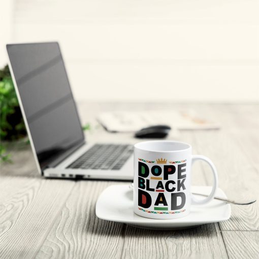 Dope Black Dad - Personalized Mug - Image 5