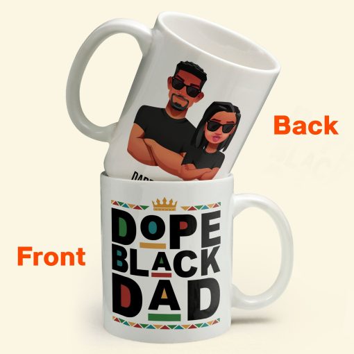 Dope Black Dad - Personalized Mug - Image 6