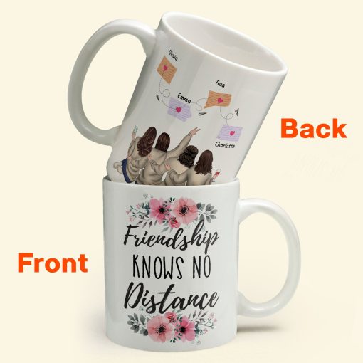 Friendship Knows No Distance - Personalized Mug - Birthday, Long Distance Friendship Gift For Sister, Soul Sister, Best Friend, BFF, Bestie, Friend - State Girls - Image 6