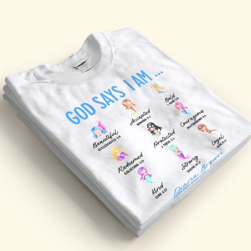 God Says I Am (Mermaid Ver.) - Personalized Shirt - Image 2