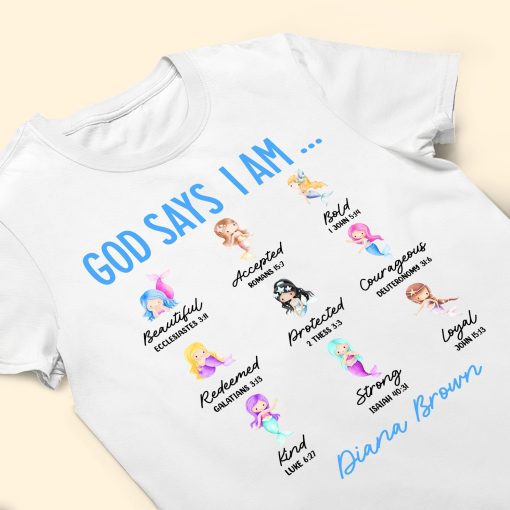 God Says I Am (Mermaid Ver.) - Personalized Shirt - Image 3