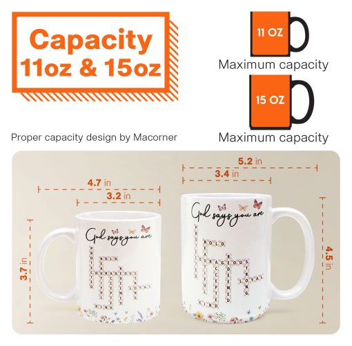 God Says You Are Scrabble Affirmation Words - Personalized Mug - Image 5