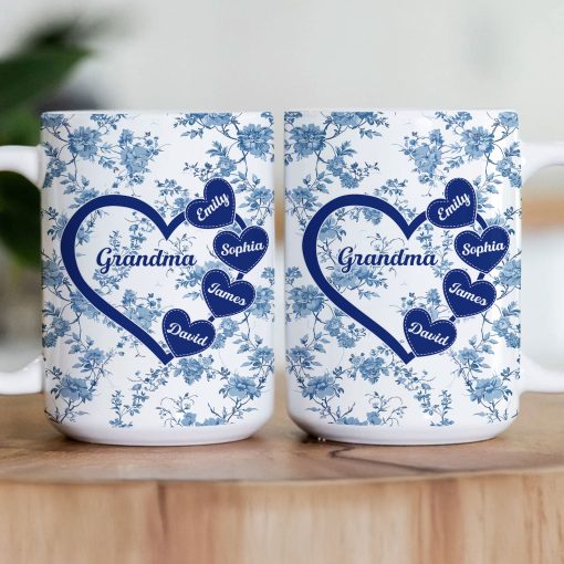 Grandma - Floral Version - Personalized Mug - Image 2