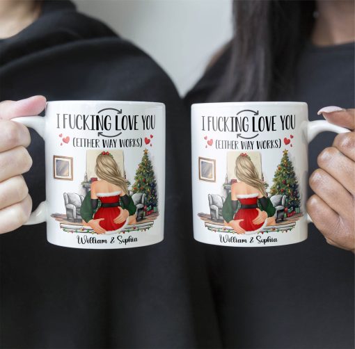 I F-Cking Love You (Either Way Works) Couples - Personalized Mug - Image 3