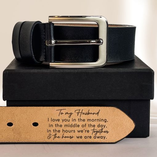 I Love You Every Day - Personalized Engraved Leather Belt - Image 2