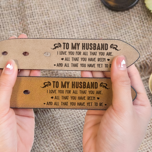 I Love You For All That You Are - Personalized Engraved Leather Belt - Image 5