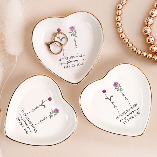 If Besties Were Flowers I'd Pick You - Custom Birth Flower - Personalized Ring Dish - Image 2