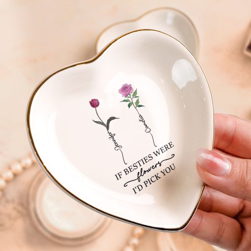If Besties Were Flowers I'd Pick You - Custom Birth Flower - Personalized Ring Dish - Image 4