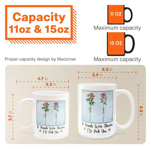 If Friends Were Flowers I'd Pick You - New Version - Personalized Mug - Image 8