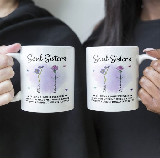 If I Had A Flower For Every Time You Made Me Smile - Personalized Mug - Image 2