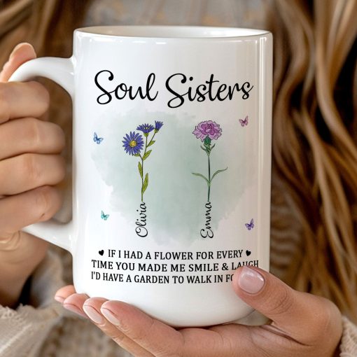 If I Had A Flower For Every Time You Made Me Smile - Personalized Mug - Image 4