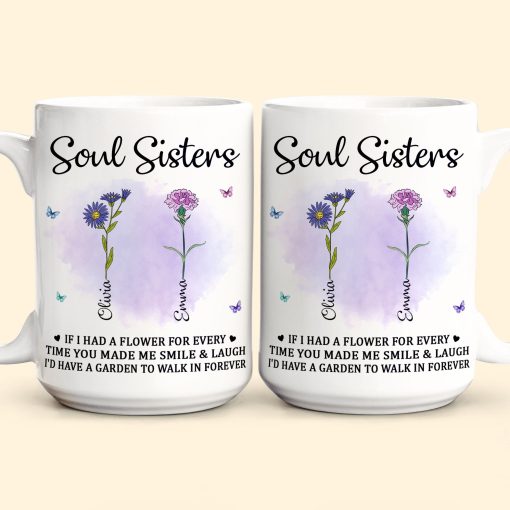 If I Had A Flower For Every Time You Made Me Smile - Personalized Mug - Image 6
