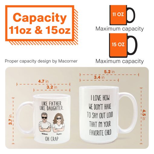 Like Father Like Daughter - Personalized Mug - Image 6