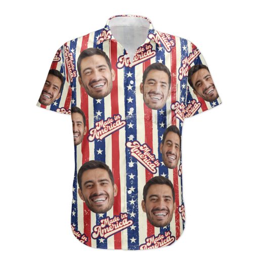 Made In America - Personalized Photo Hawaiian Shirt - Image 2