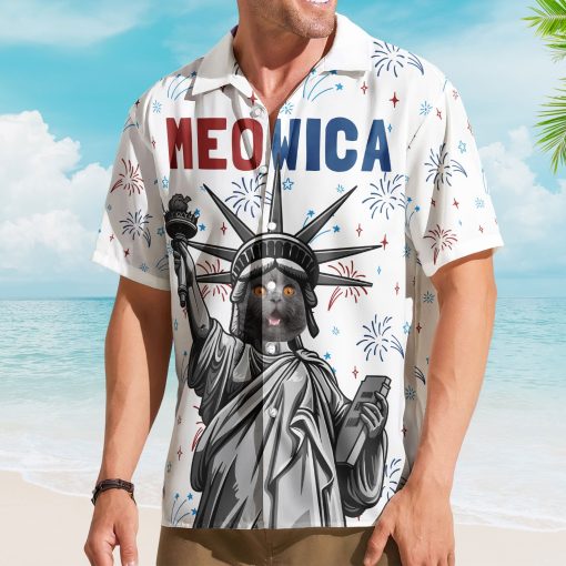Meowica - Personalized Photo Hawaiian Shirt - Image 5