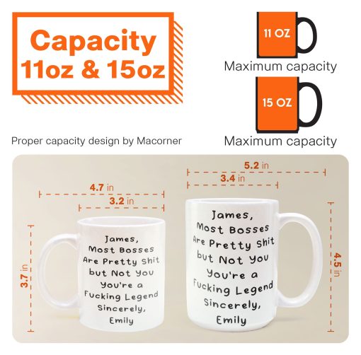 Most Bosses Are Pretty Sh*T But Not You You're A Fucking Legend - Personalized Mug - Image 7