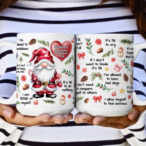 My Christmas Breakdown Mug Gnome Mug - Personalized Mug - Image 6